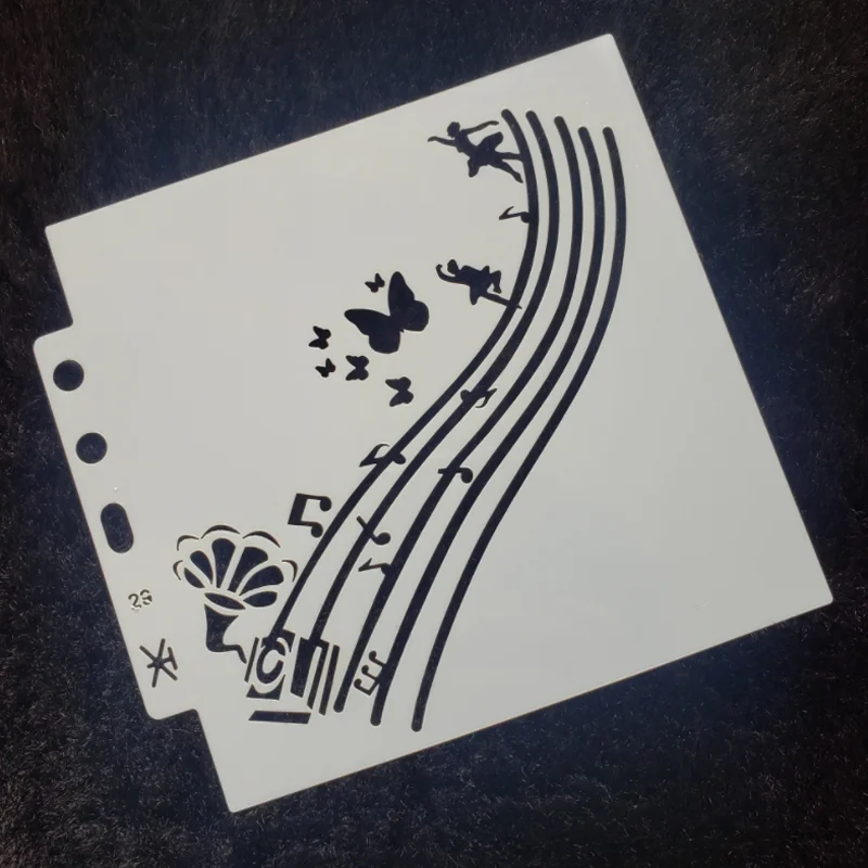 Комплект из 2 предметов трафарет музыкальная нота танец Стикеры для украшения