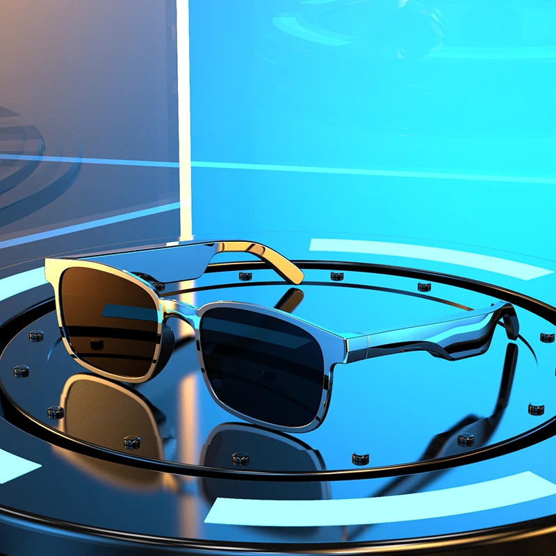 구매 새로운 스마트 무선 블루투스 5.0 헤드셋 음악 안경 야외 사이클링 선글라스 헤드폰 스포츠 이어폰 내장 스피커, 스포츠 안경 스포츠 선글라스