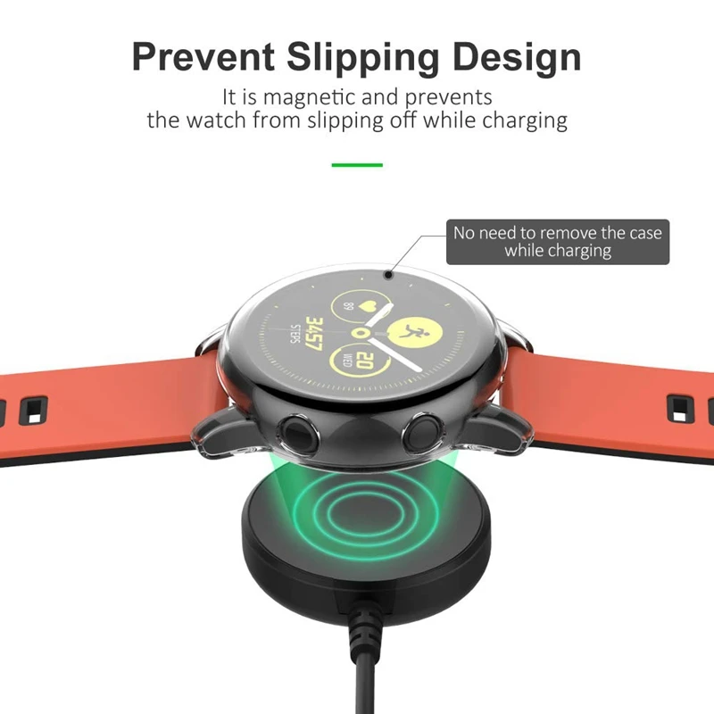 MOOL Беспроводное зарядное устройство док станция для Samsung Galaxy Watch Active 2 40 мм 44 Смарт