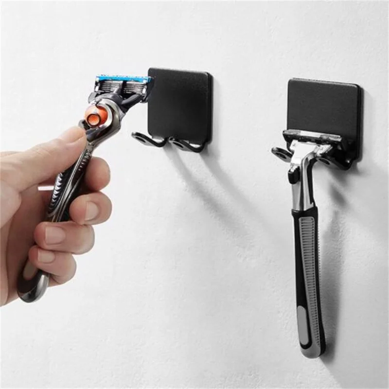 

Razor Holder Storage Hook Wall Men Shaving Shaver Shelf Bathroom Shelf Razor Rack Wall Bathroom Storage Accessories