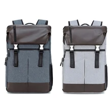 2021 New(Dark gray)New Leather camera computer bag SLR lightweight professional camera bag multifunctional leisure backpack