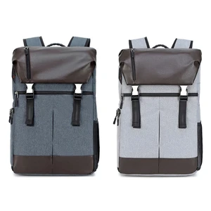 2021 newdark graynew leather camera computer bag slr lightweight professional camera bag multifunctional leisure backpack free global shipping