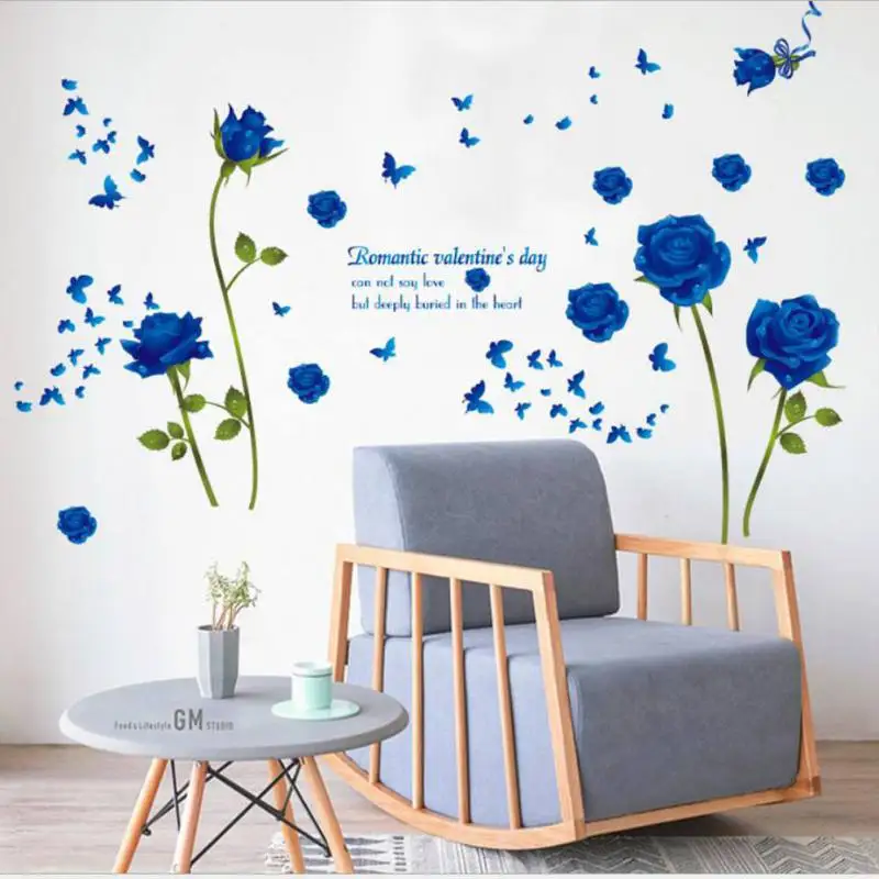 

Fashion Pink Flower Detachable PVC Wall Sticker Home Decor Room Decal Home Home Decoration Stickers