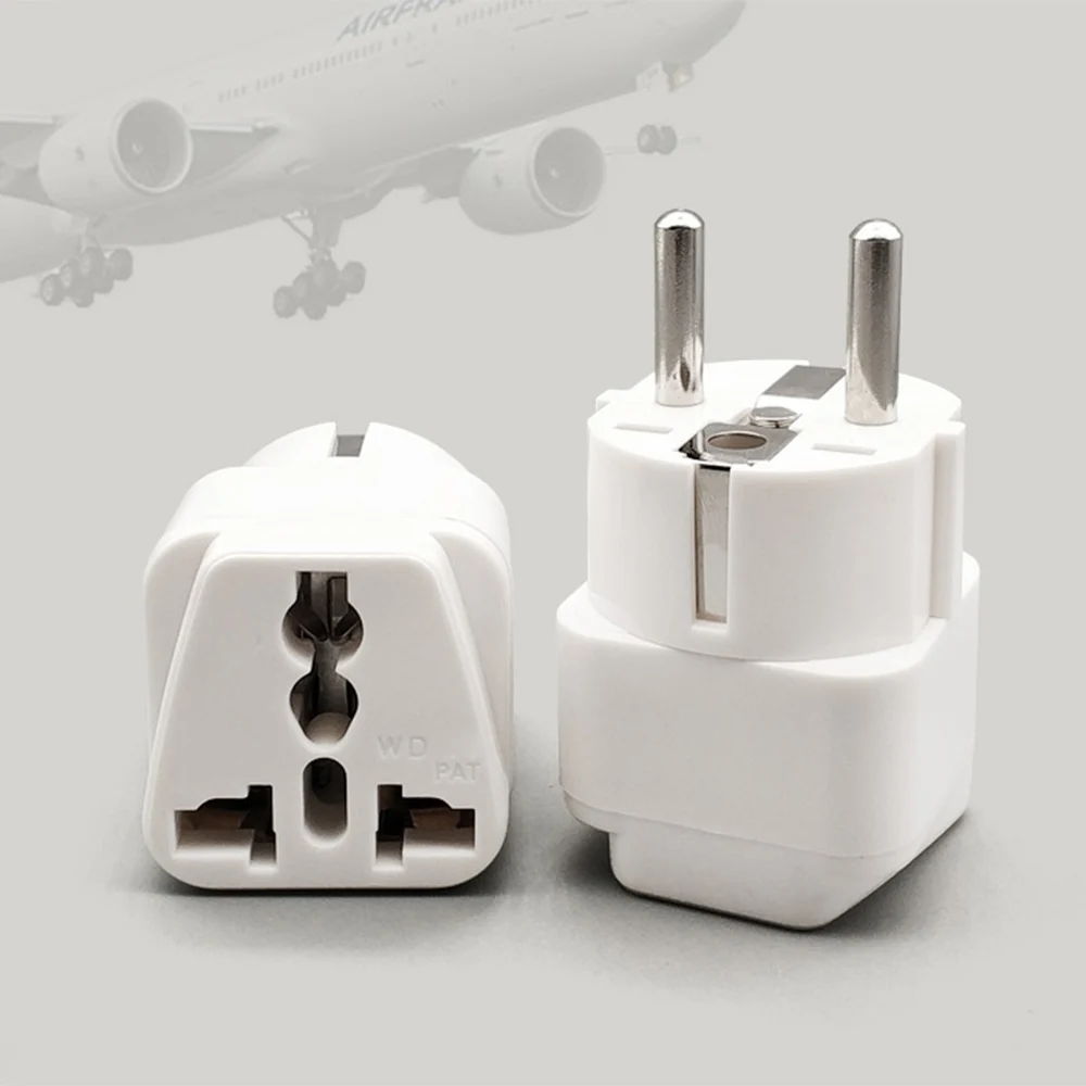 

AC Adapter Universal EU Power Plug with Protective Door 25V Power Switch Socket Converter Adapetr for Travel Business Trip