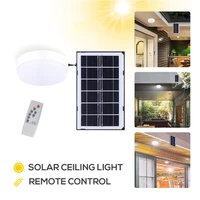 led solar ceiling light 18w solar light indoor house with remote control rechargeable led light cold white solar barn light