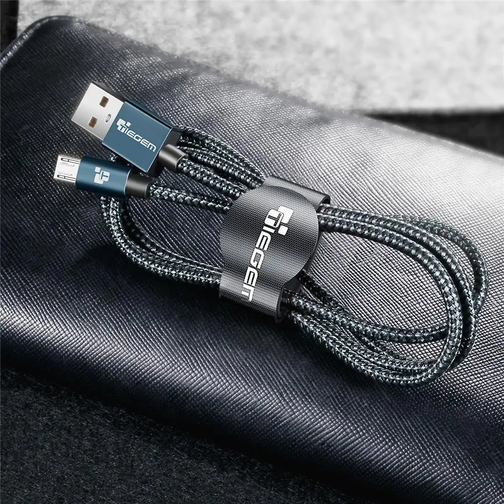5V 2A Micro USB Cable TEGEM Fast Charger Data Nylon Braided Mobile Phone For Samsung HTC Huawei | Мобильные телефоны и
