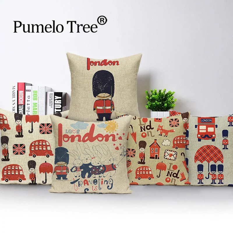 Наволочка с изображением британского солдата наволочки Лондона детские цветные