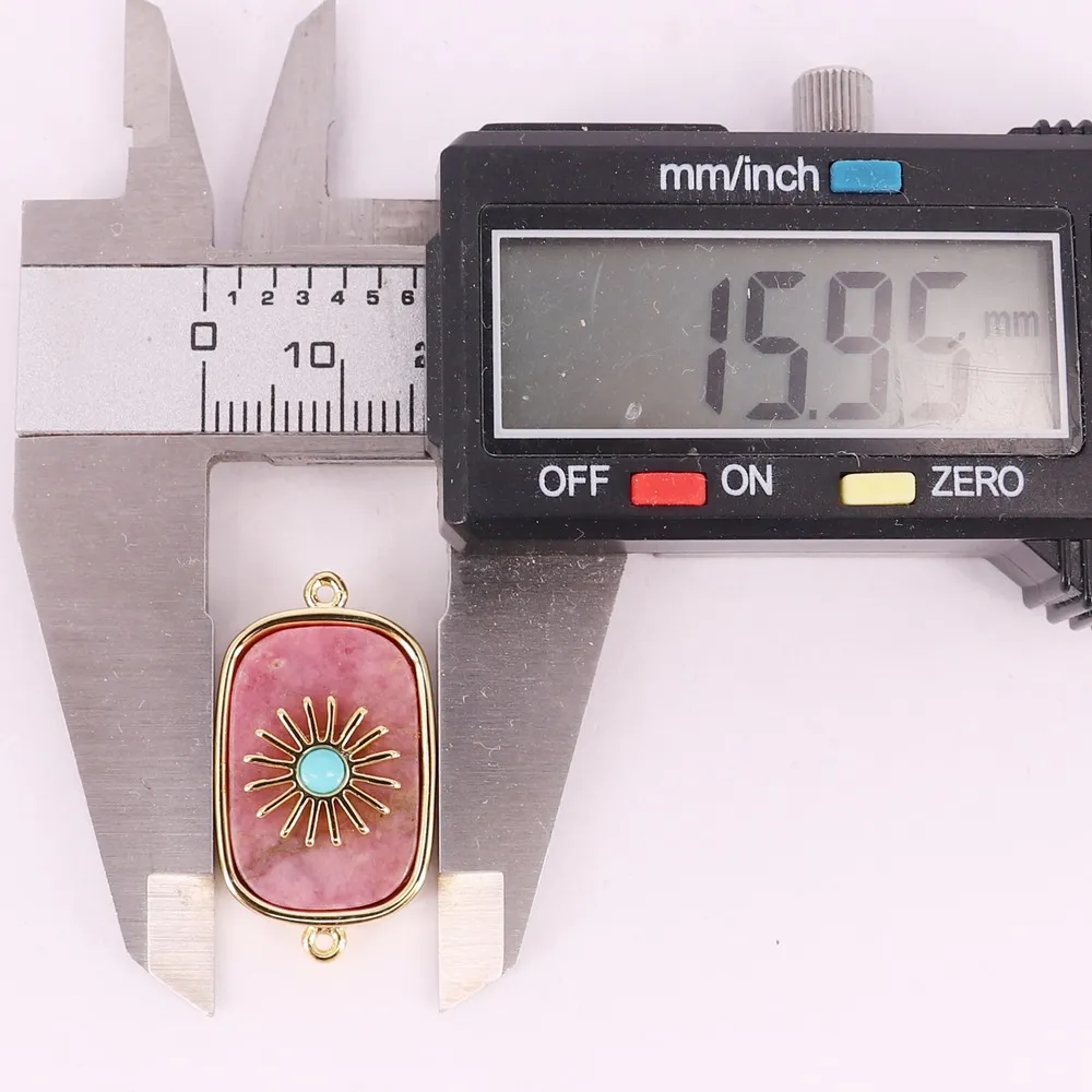 Высококачественный соединитель для ожерелья из драгоценных камней 16*27 мм