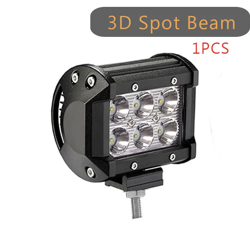 1PCS 18W Spot PANDUK 4 7 15 дюймов светодиодный светильник для автомобиля, трактора, лодки, внедорожника, 4WD 4x4, грузовика, внедорожника, ATV, вождения 12 В, 24 В, 18 Вт, 60 Вт, 72 Вт, 120 Вт - Цвет: 1PCS 18W Spot