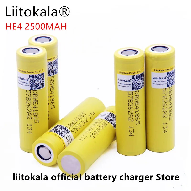 Liitokala для LG HE4 18650 перезаряжаемая литий-ионная батарея 3,6 в 2500 мАч может поддерживать, максимум 20a, 35A и разгрузка сигарет - Цвет: 6PCS
