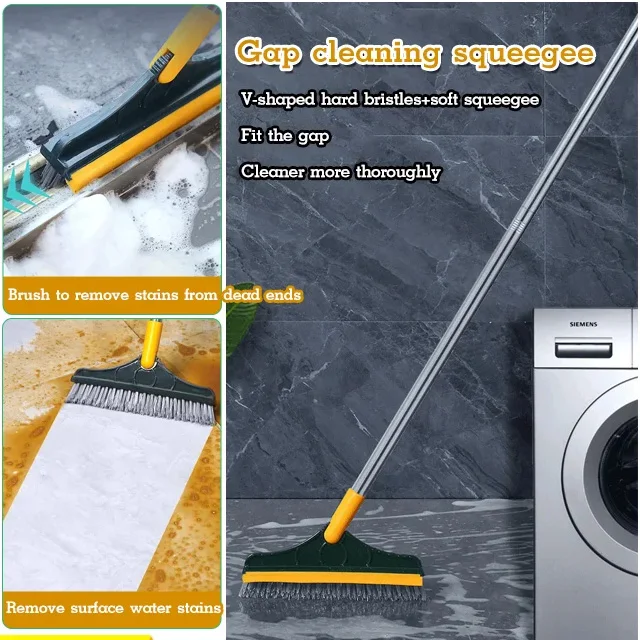 

Rotatable Bathroom Kitchen Floor Crevice Cleaning Brush Long Handle Stiff Broom Mop Scrub Brushes for Washing Windows Toilet