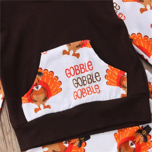 New Thanksgiving Day Clothes Newborn Baby Boy Girl Outfits Hoodie +Leggings Pants | Детская одежда и обувь