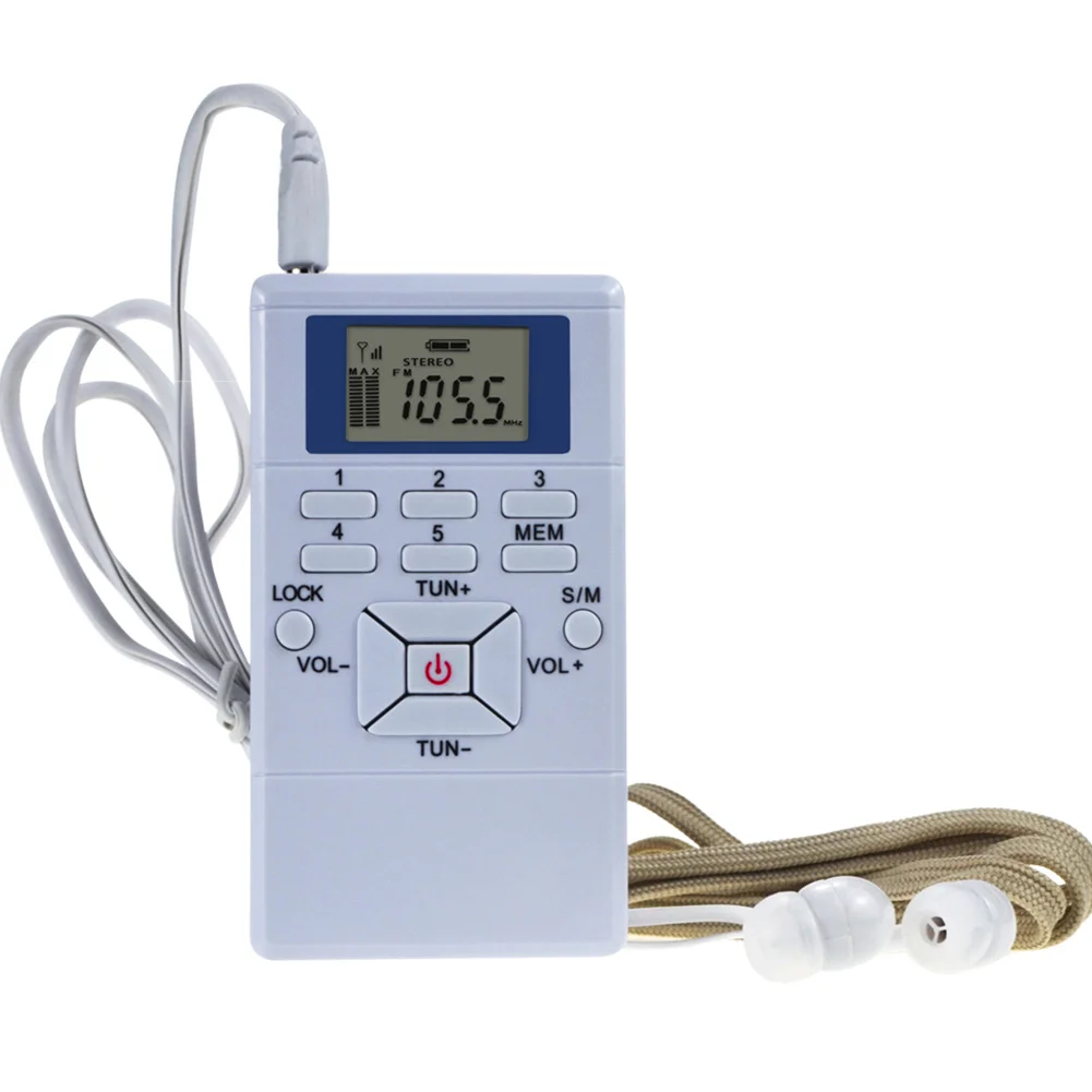 Наушники портативный радио динамик двухканальный прослушивание тест ЖК дисплей