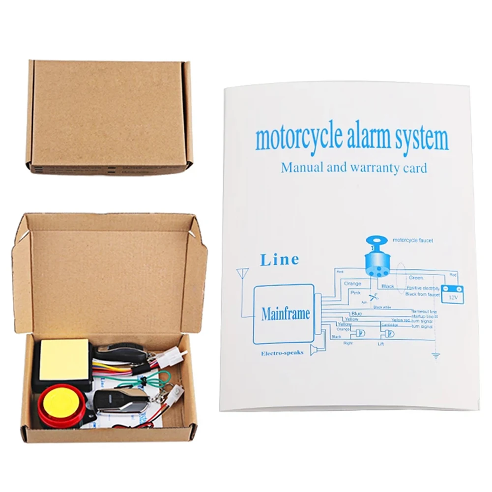 Сигнализация мотоциклетная универсальная 12 В дБ с пультом ДУ | Автомобили и