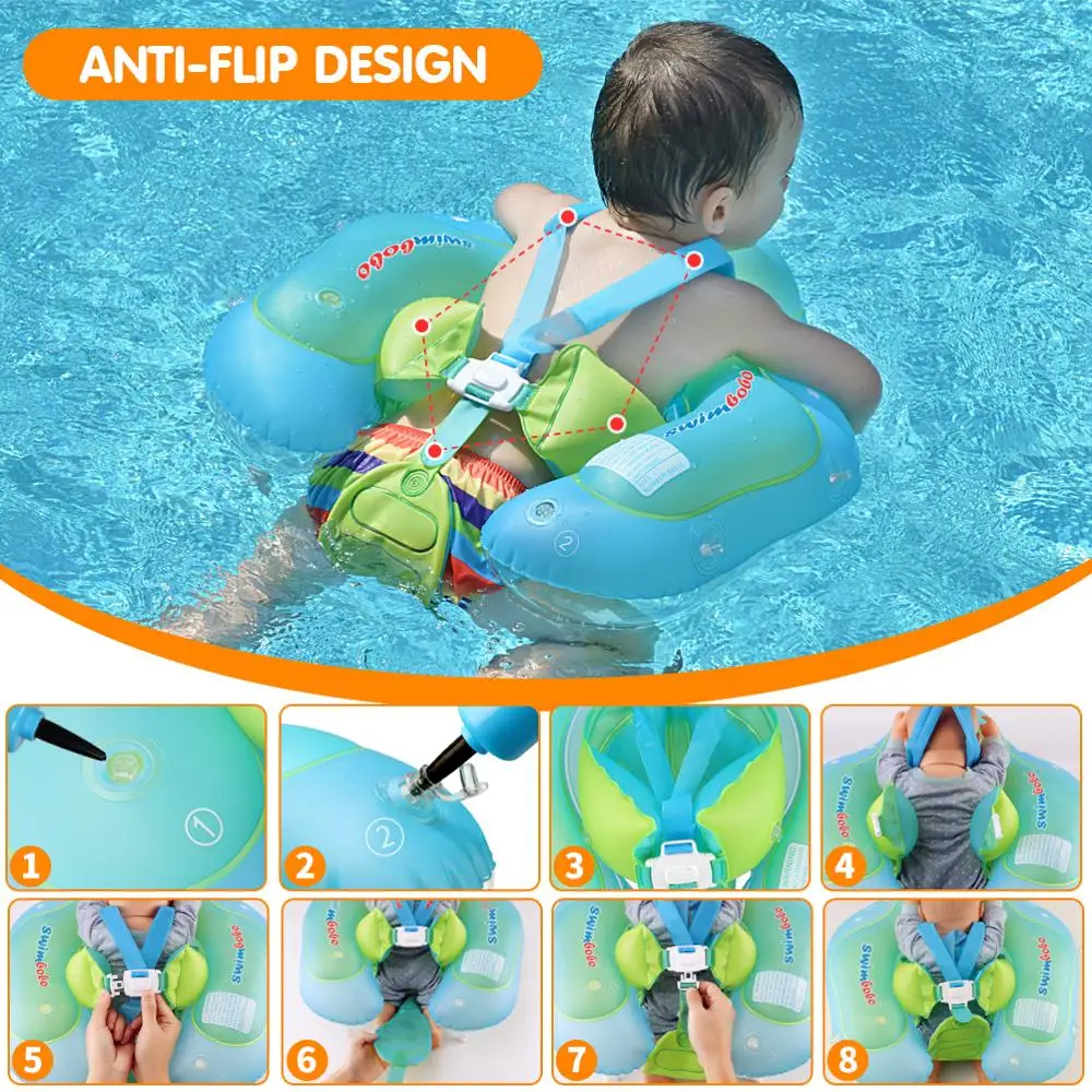 

Swimming Pool Accessories Inflatable Baby Swimming Ring floating Float Lying Toys Bathtub Kids Swim swimming Trainer Sunshade