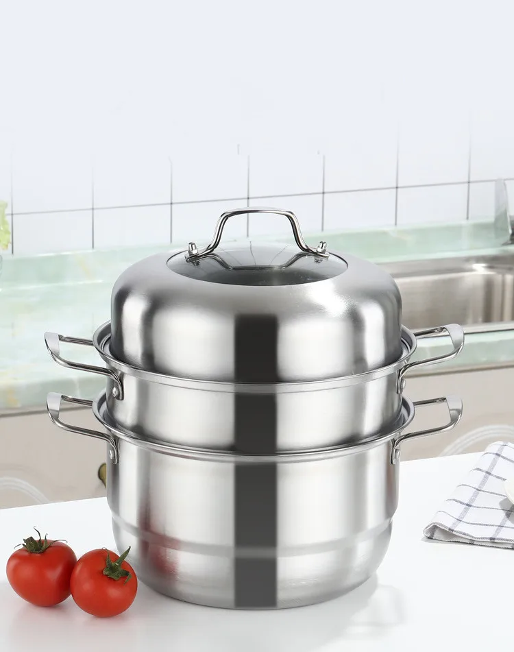 1 шт. из нержавеющей стали многослойный толстый паровой горшок для супа