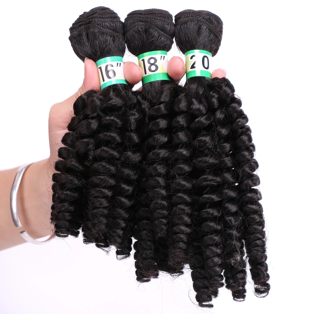 FSRHAIR 70 гр./шт. Черный-зеленый афро Фунми вьющиеся волосы пучок синтетических волос для наращивания Омбре волосы продукт