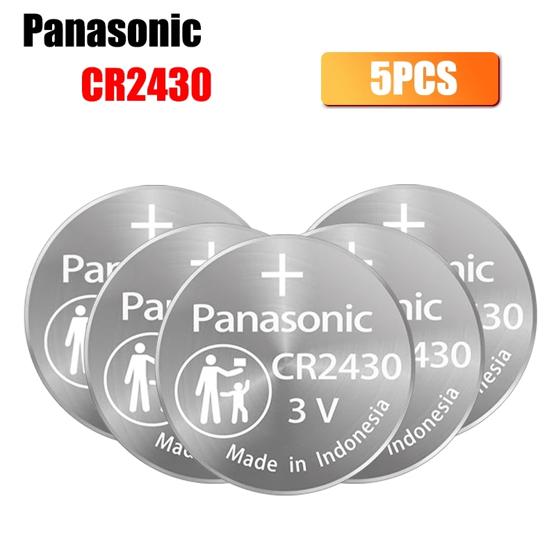 

5pc Panasonic 3v CR2430 CR 2430 Button Lithium Coins Cells Battery Watch Clock Batteries For Calculator Computer Remote Control