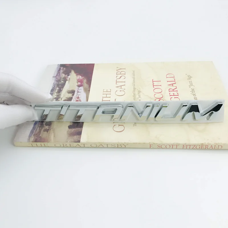 Металлические титановые 3d-наклейки с высоким хвостом 1 шт. Модернизированная