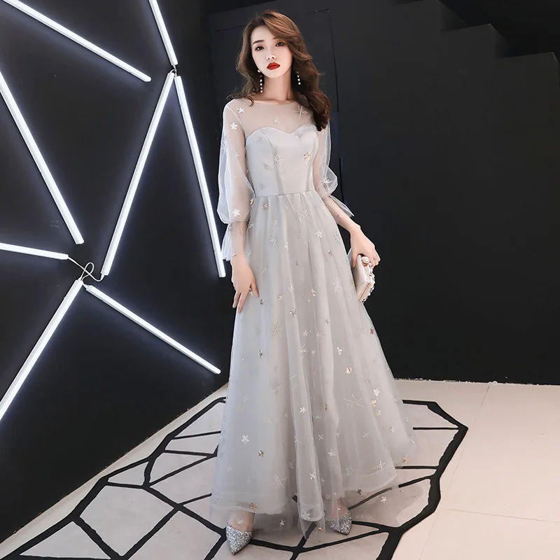 Женское вечернее платье-Ципао элегантное китайское платье с вышивкой в стиле