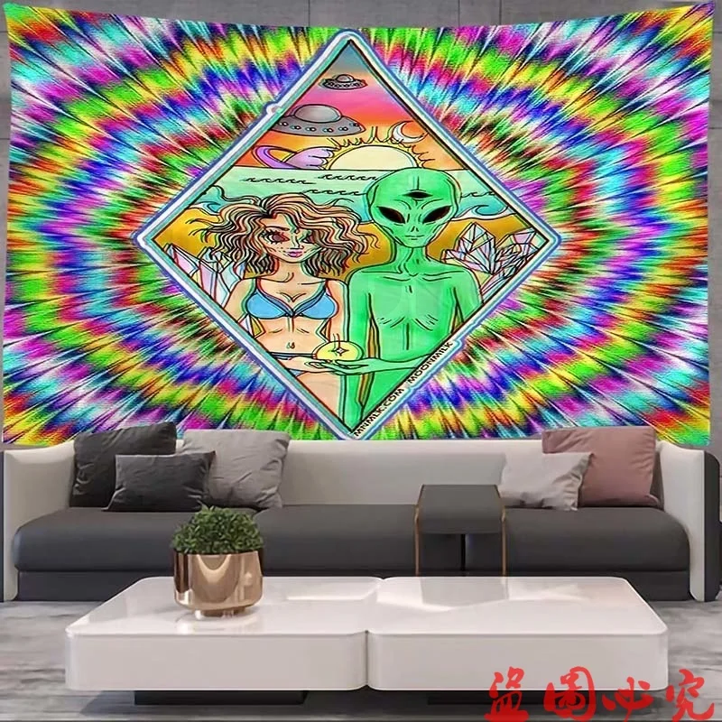 

Alien Tapestry Mandala macrame hippie Art Wall Hanging Tapestries for Living Room Home Dorm Decor