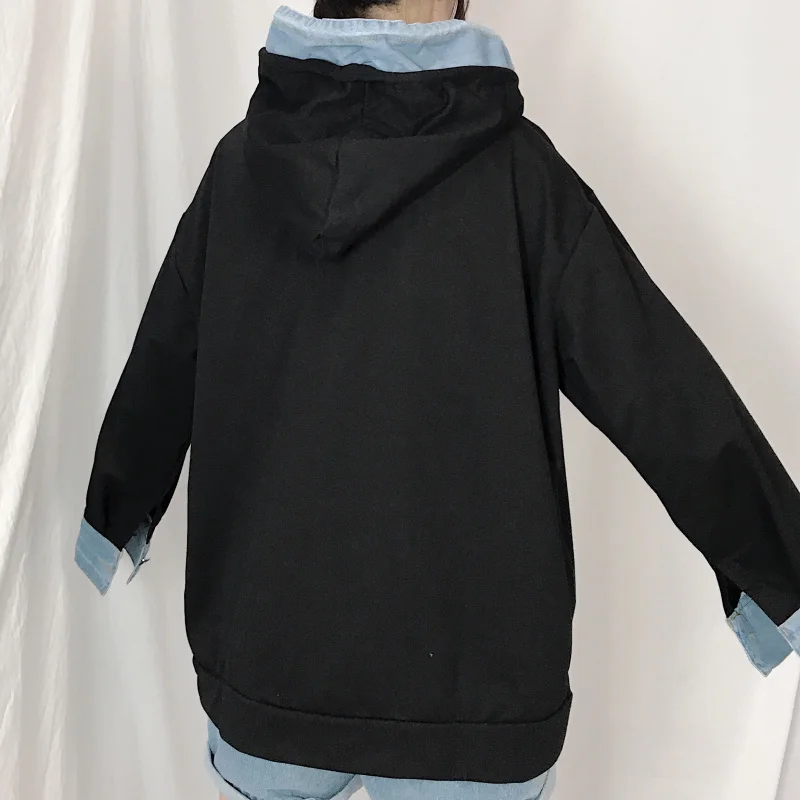 

Women Spring Thin Hoodie Sweatshirt Hooded Korean Style for Ladies Ulzzang Harajuku Hoddie Long Sleeve Clothes Pullover Hoddies