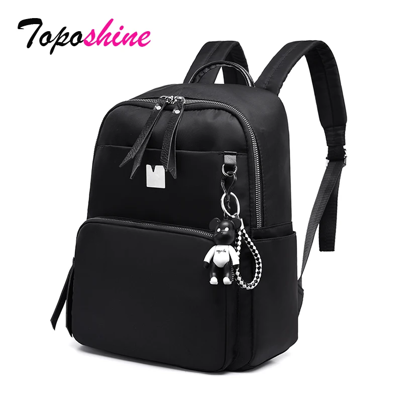 Женские рюкзаки Toposhine школьные дорожные сумки однотонные на ремне для женщин