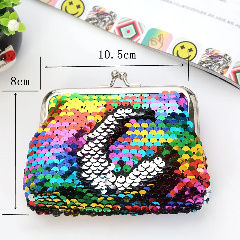 Блестящий кошелек с блестками на застежке для монет держатель карт клатч сумка