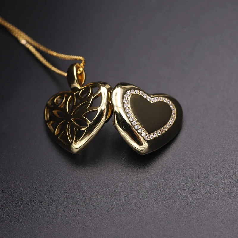 Винтажное ожерелье с подвеской в виде сердца для влюбленных колье золотистого