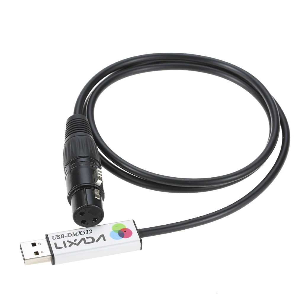 Адаптер интерфейса Lixada USB к DMX светодиодный DMX512 Контроллер освесветильник сцены