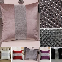 decorative luxury diamond setting throw pillow cover ultra soft flannel pillowcase hotel home decor 4545cm sofa cushion covers