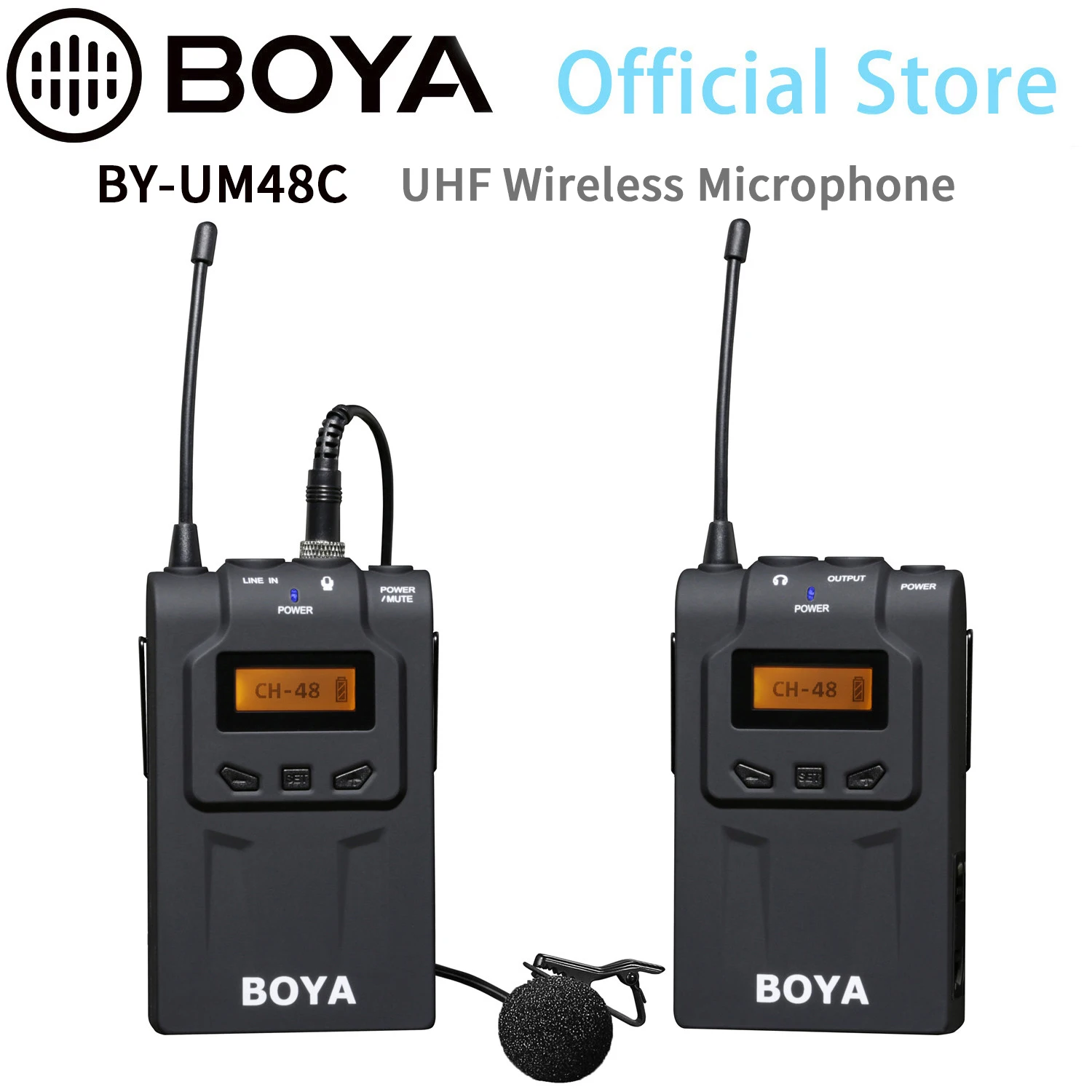 

BOYA BY-UM48C/WM6 UHF ультра высокой частоты 48 канала Камера Беспроводной петличный микрофон системы для цифровых зеркальных камер для Canon DSLR видеок...