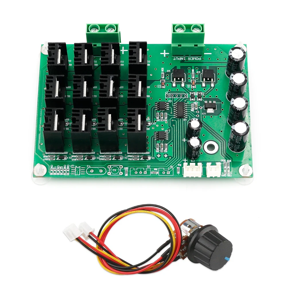 

Motor Speed Control Board, DC 10-50V 60A High Power Motor Speed Controller PWM HHO RC Driver Controller Module