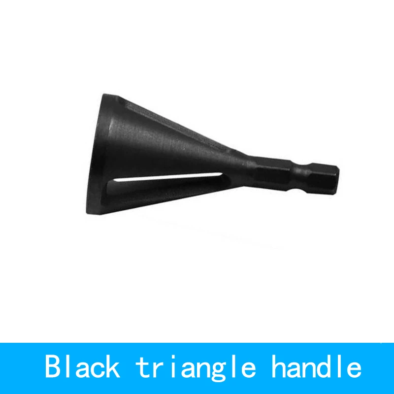 black triangle 1 шт. шестигранный/треугольный хвостовик из нержавеющей стали, внешний инструмент для снятия фаски, высокопрочная твердость, сверло для удаления заусенцев - Цвет: black triangle
