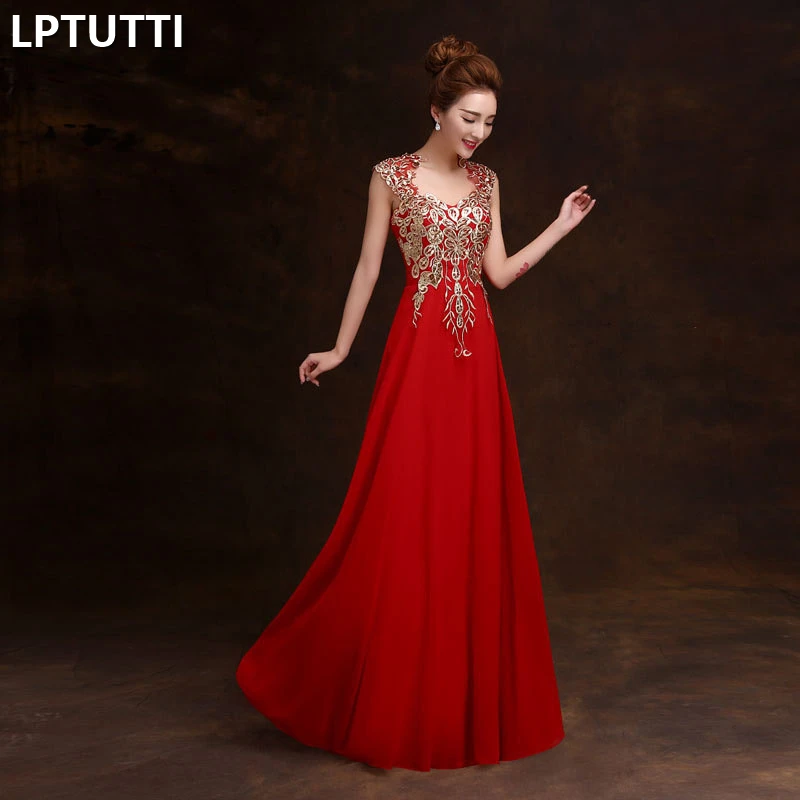 

LPTUTTI Embroidery Sequin Gratuating New For Women Elegant Date Ceremony Party Prom Gown Formal Gala Luxury Long Evening Dresses