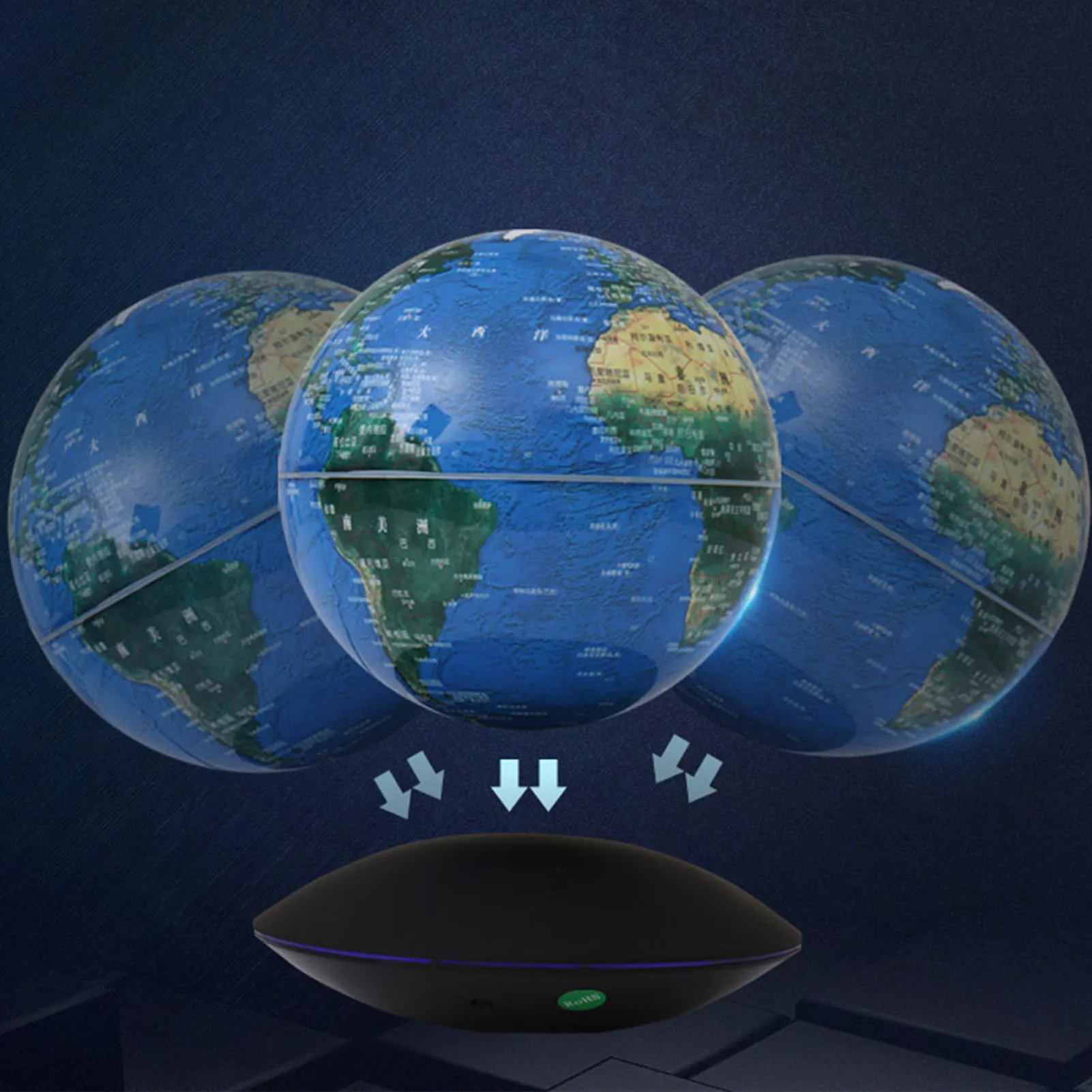 

3D Magnetic Levitation Colorful Globe Lamp Night Light 6 Inch Rotating Led Globe Floating Lamp Home Decoration Holiday Gift