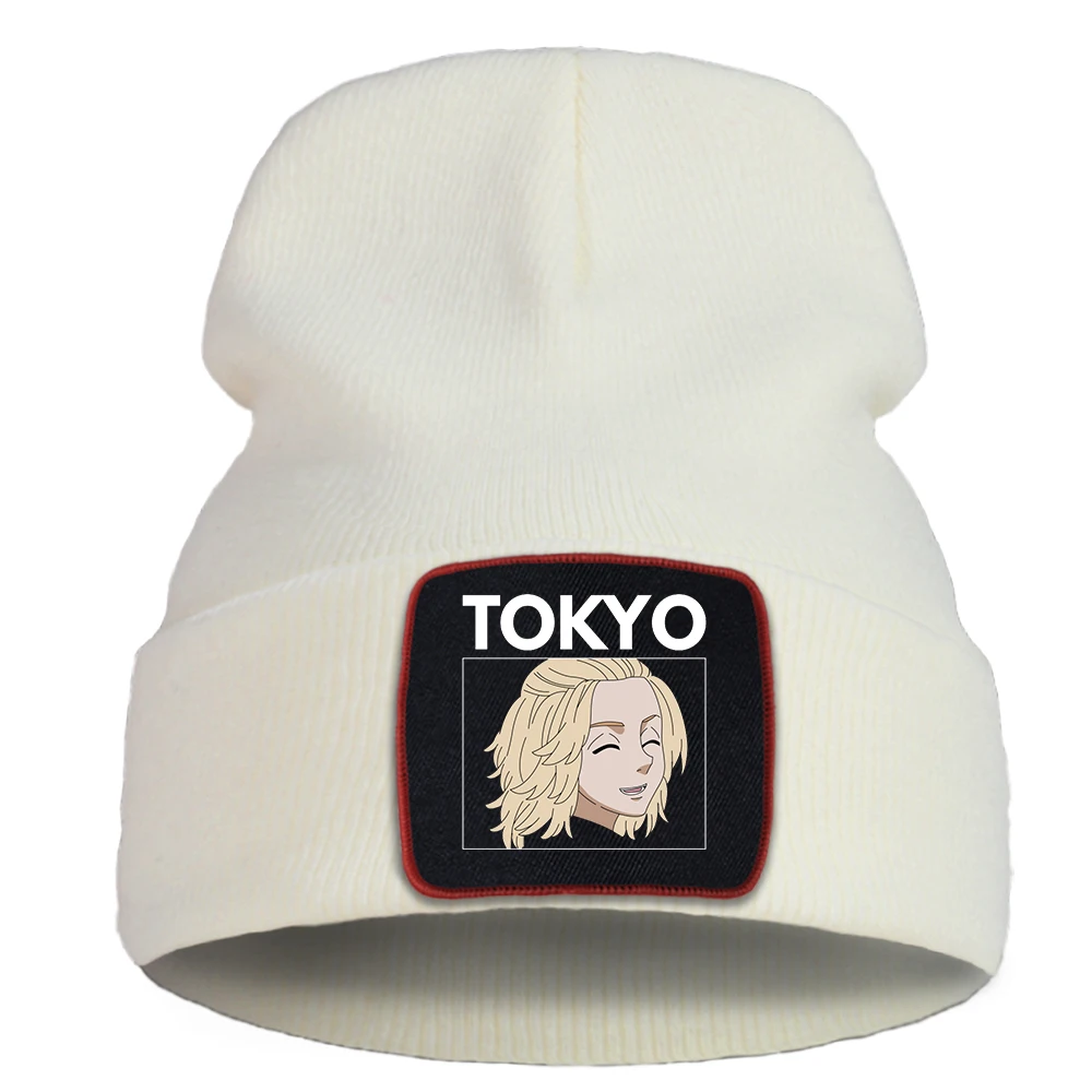 

Шапка с токийским мстителем для мужчин и женщин, вязаная шапка-бини простого цвета, в стиле «сильный человек», «майки», теплый стиль, в стиле ...