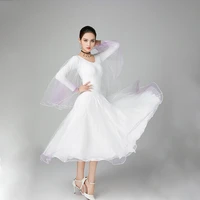 2020 New Ballroom Competition Dress White Modern Dresses Standard Women Waltz tango Dancing Dress