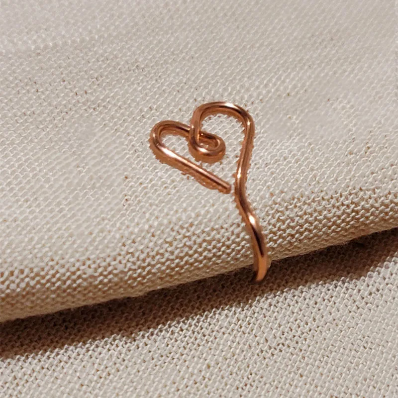 

Original Heart Shape Nose Cuff Ring 2021 For Women Copper Wire Fake Piercing Gold Silver Color Clip Nose Ring Body Jewelry