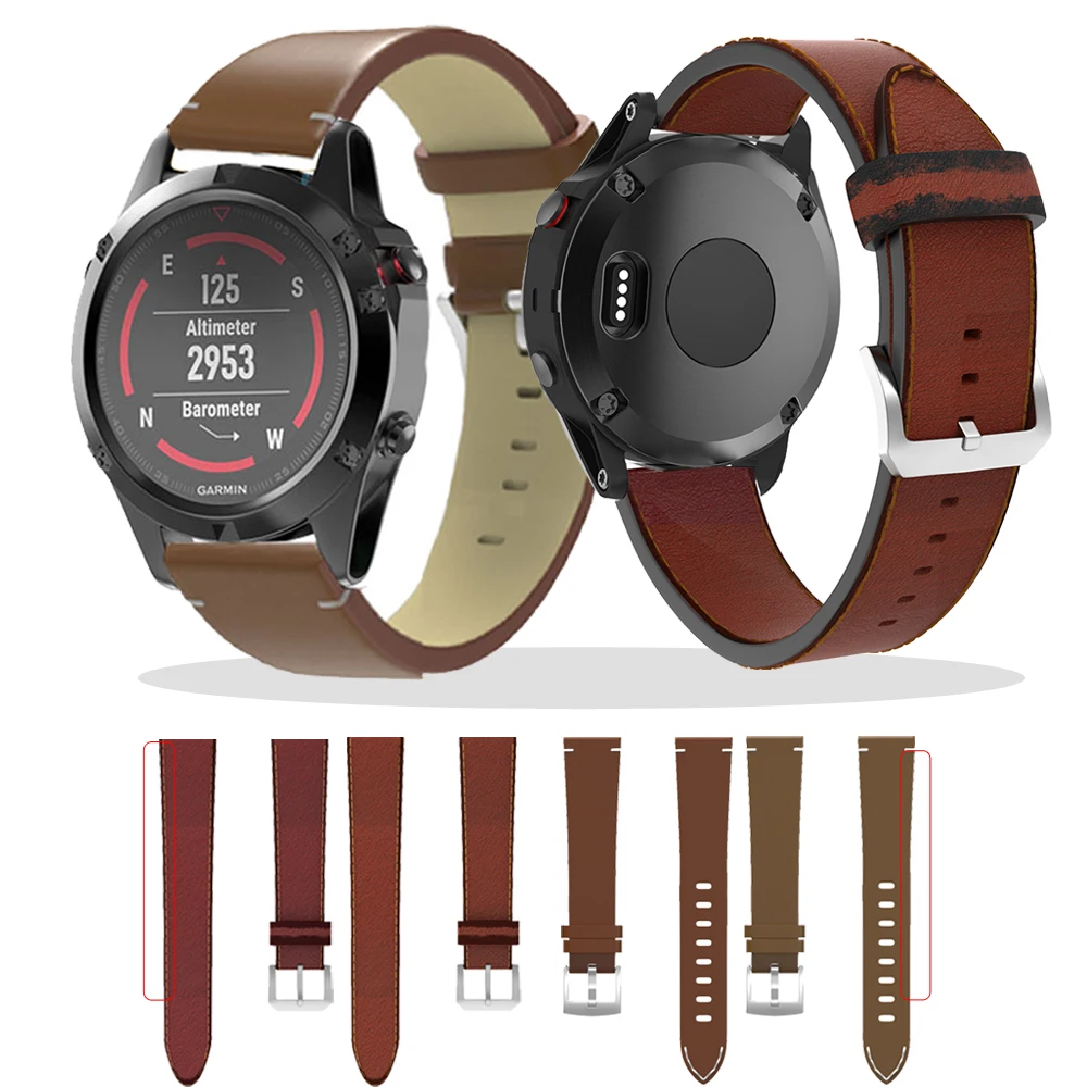 

Ремешок из натуральной кожи высокого качества для наручных часов Garmin Fenix 6 6Pro/5 5 plus/Forerunner 935 945/touchs60, модный браслет