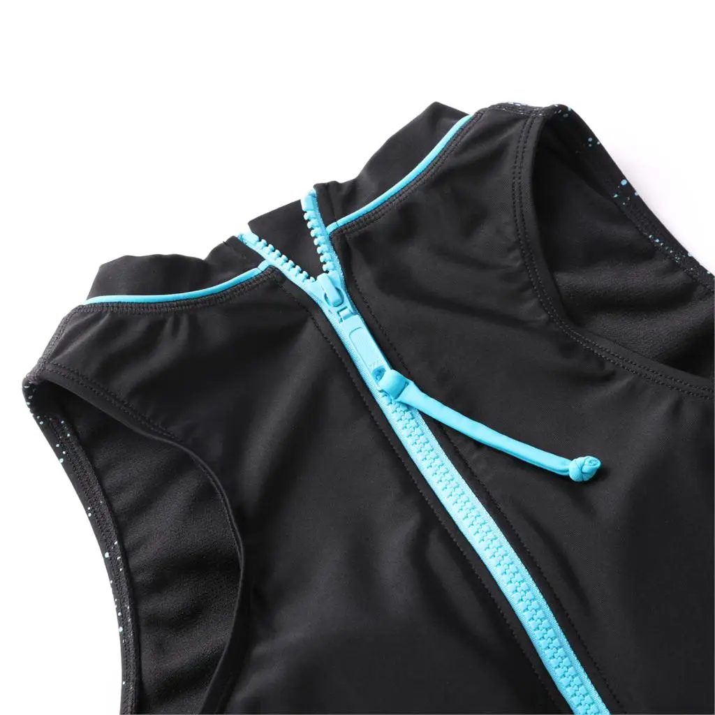 Женский слитный купальник SYROKAN с высоким воротником и молнией|Комбинезоны| |