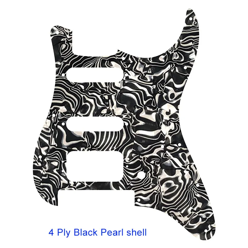 black pearl shell Качественная Гитара Pickguard-для США 11 винтовых отверстий Stratocaster с тремоло Floyd Rose мост Humbucker одинарная HSS Scratch Plate - Цвет: black pearl shell