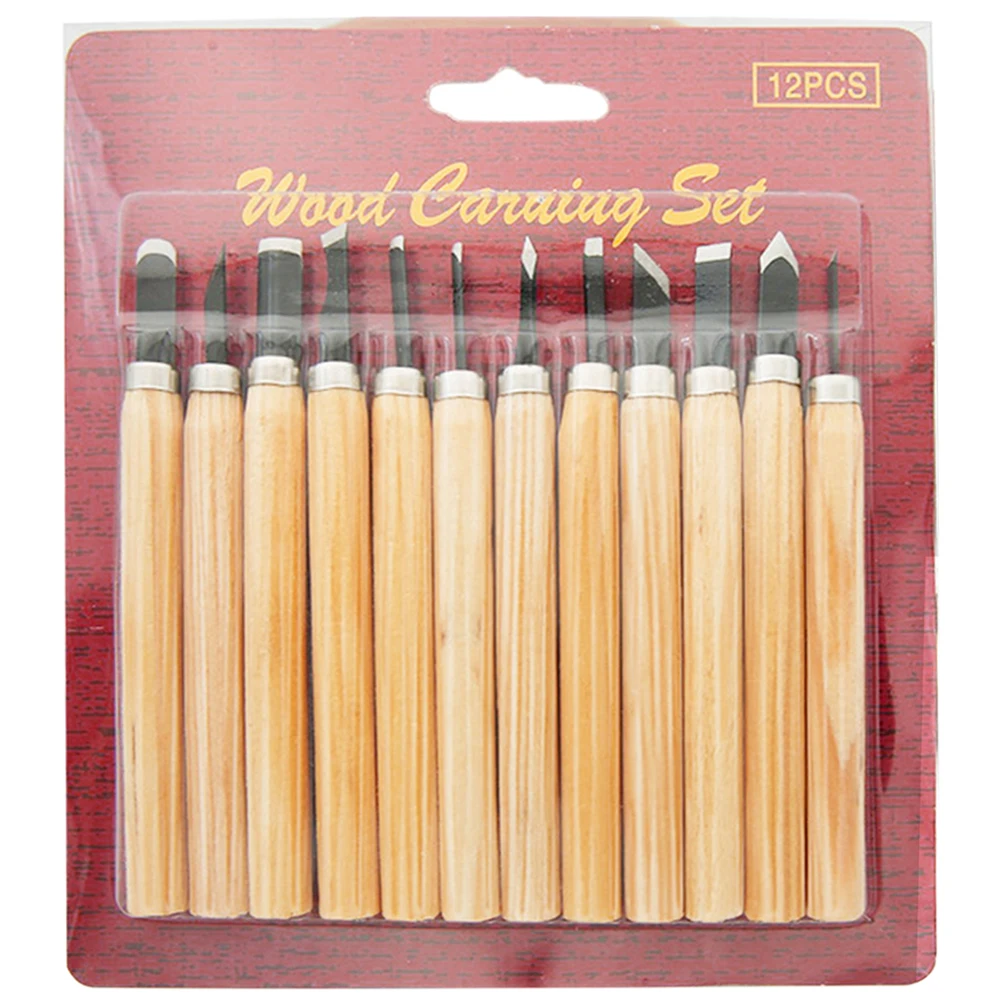 

12pcs Wood Carving Chisels Knife For Basic Wood Cut DIY Tools and Detailed Woodworking Gouges Hand Tools GYH