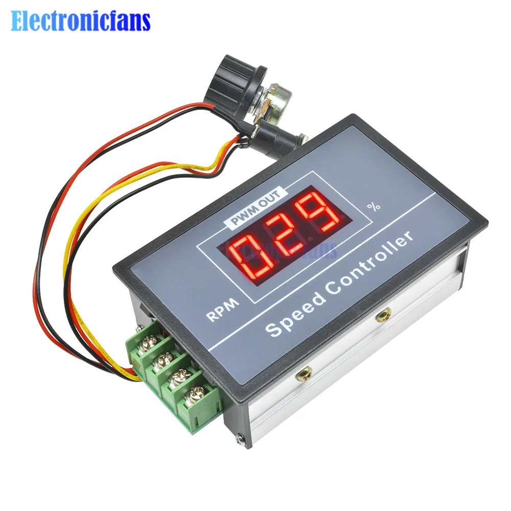 30A DC 6V 12V 24V 48V PWM Motor Speed Controller LED Digital Display 0~100% adjustable Voltage Regulator W/ Potentiometer Switch |