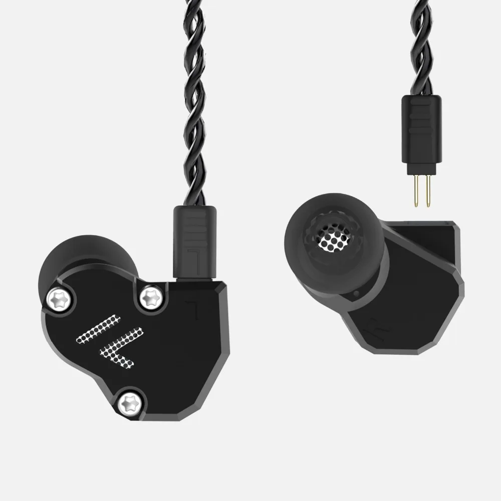 Гибридные наушники Revonext QT2s 2DD + 1BA Hi Fi DJ монитор спортивные для бега улучшенная