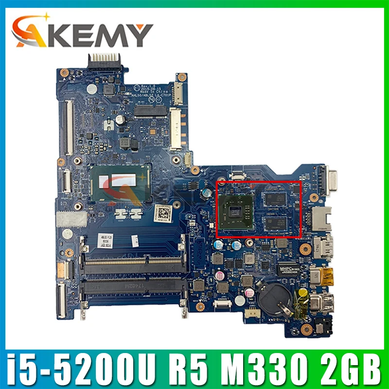 

For HP 15-AC Laptop Motherboard With SR23Y i5-5200u CPU R5 M330 2GB GPU AHL50/ABL52 LA-C701P 815245-501 815245-001 100% Tested