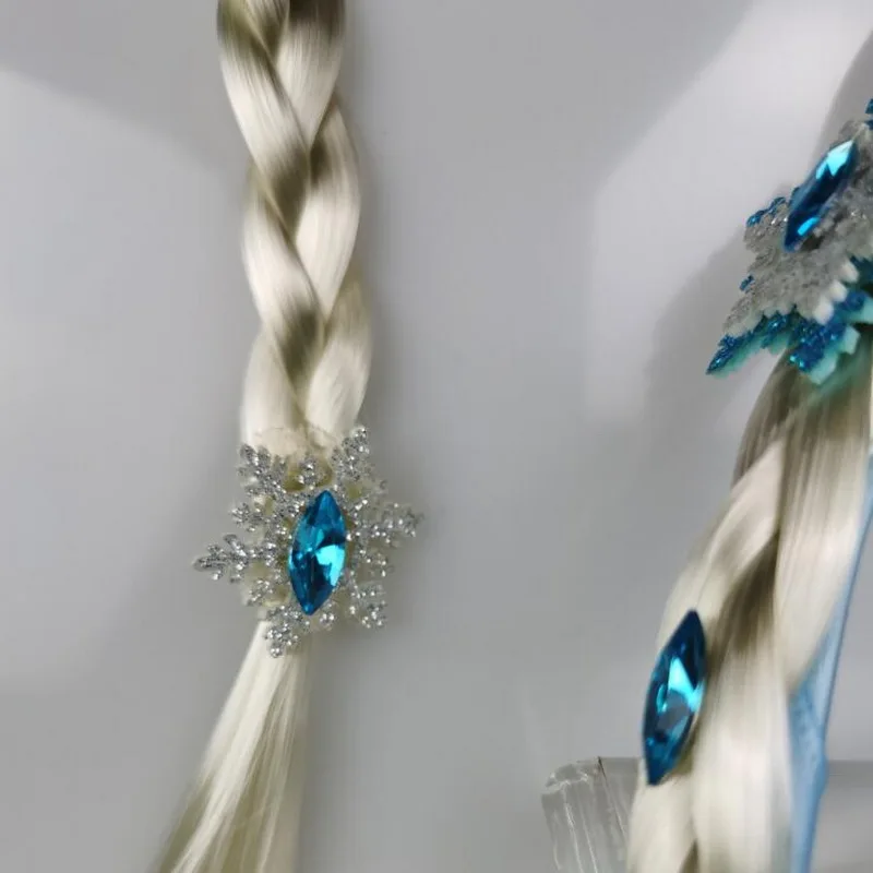 

Children Halloween Costume Cartoon Braid Girls Rapunzel Belle Sofia Hairpiece Braided Wigs Tangled Hair Costume Accessory