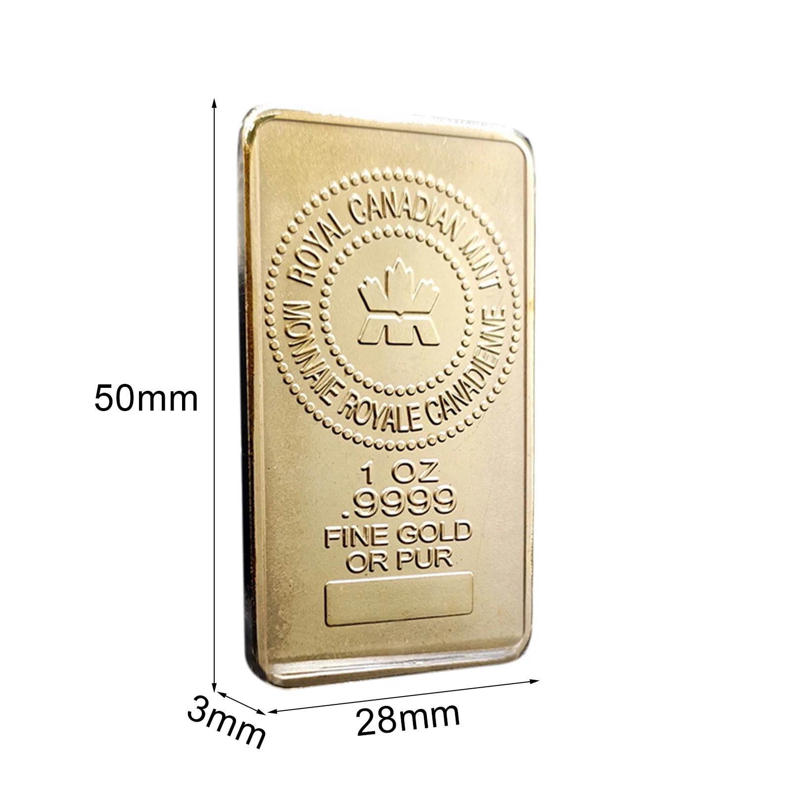 Canadian Gold Coins 2021 Commemorative Coin Rectangular Maple Leaf For Gift Decoration Souvenir Collection | Дом и сад