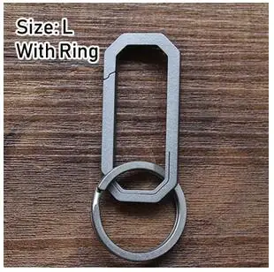 L and ring S/L брелок из титанового сплава карабин для ключей на открытом воздухе EDC Сумка-брелок титановая пряжка - Цвет: L and ring