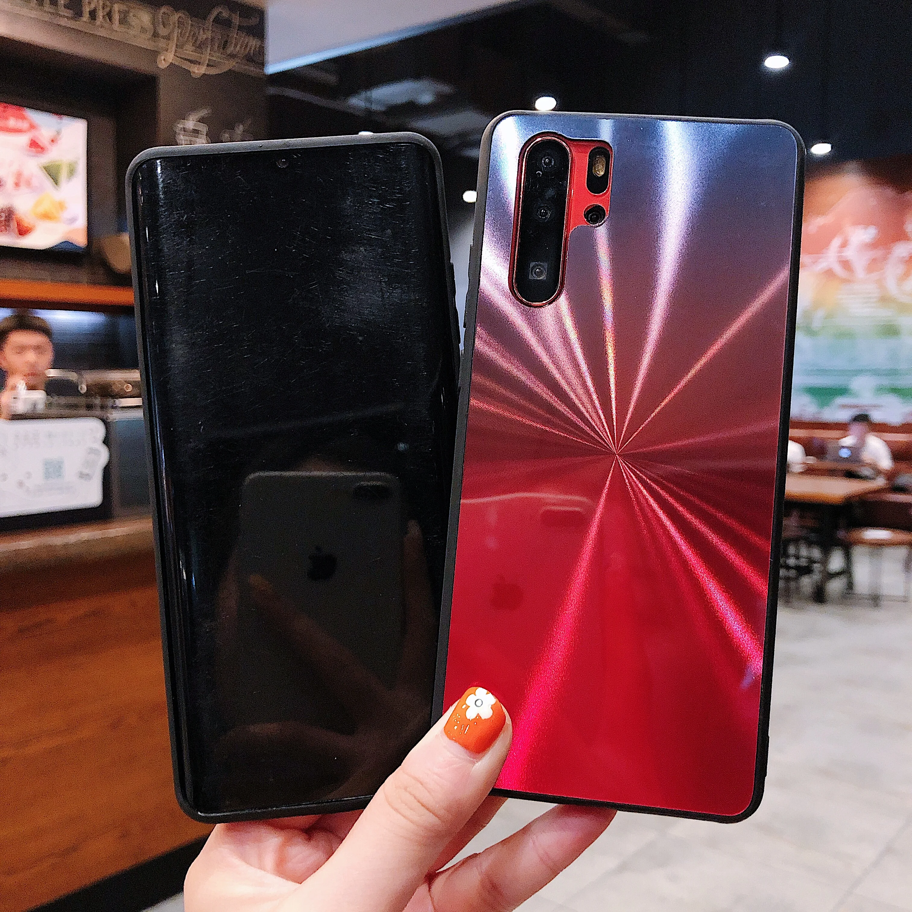 Ударопрочный модный градиентный Блестящий лазерный гибридный защитный чехол